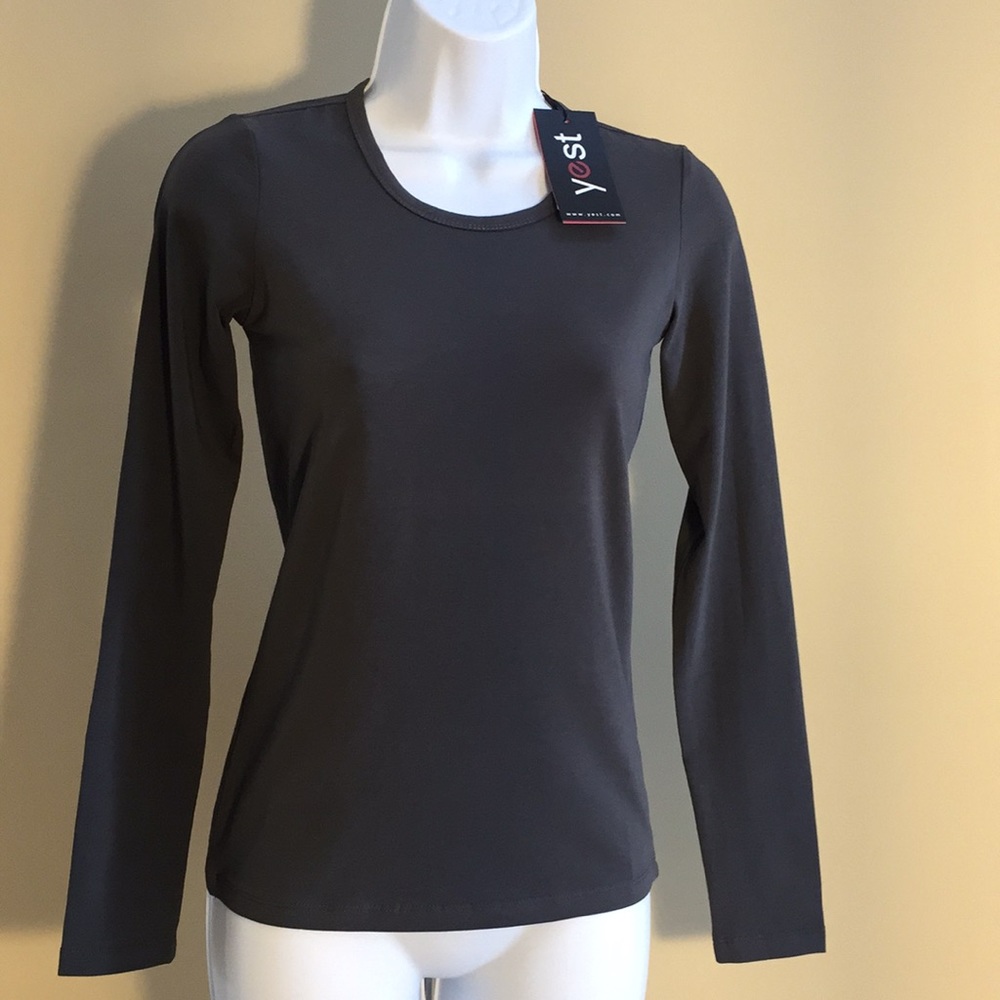 Yest Ykes 10392 Basic Cotton Jersey Long Sleeve  Steel Grey Size 6